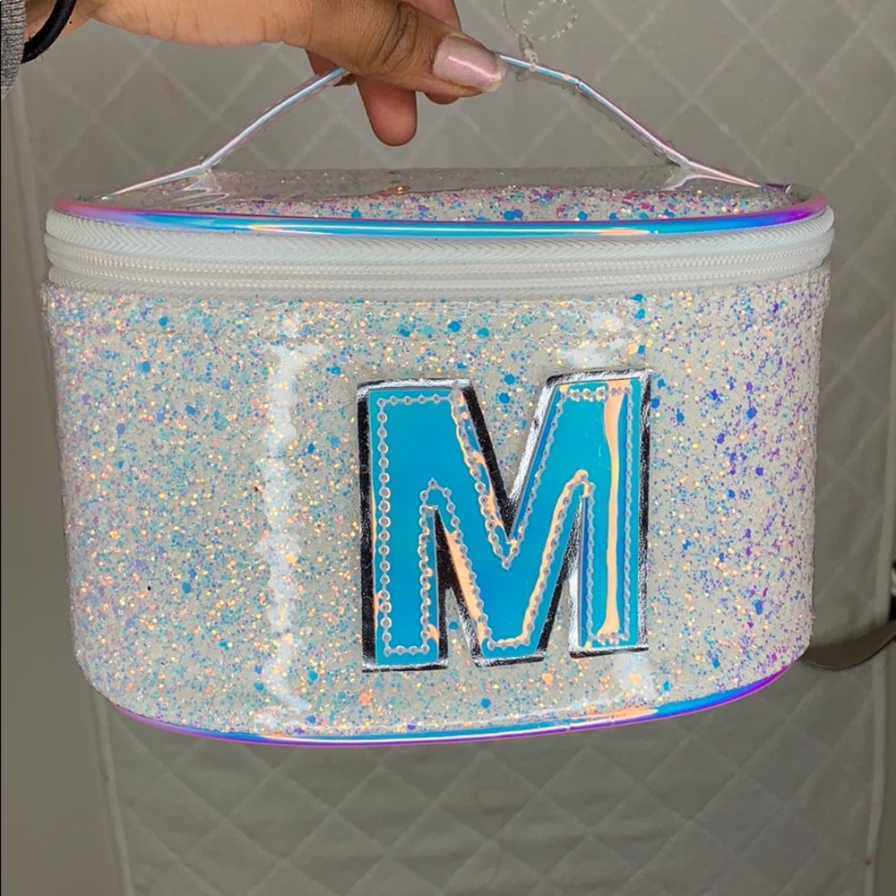 Holographic “M” Makeup Bag